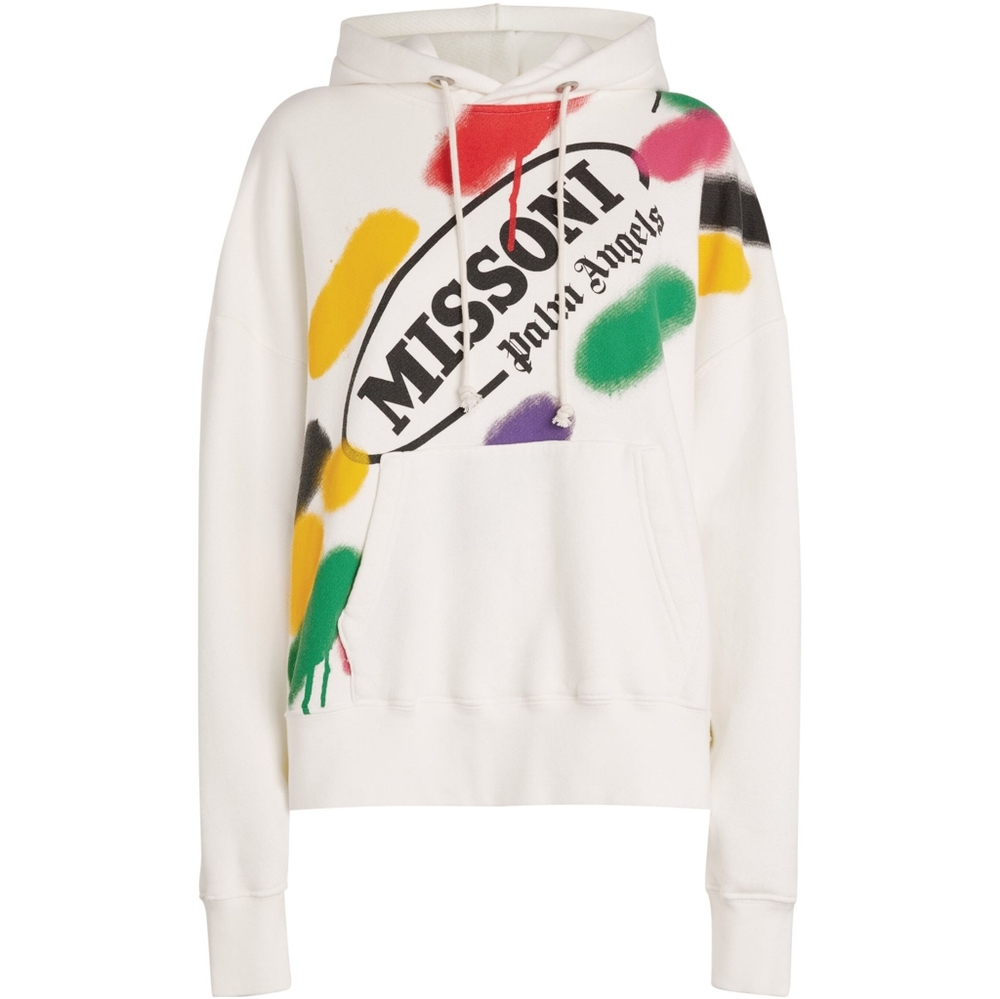 Palm Angels X Missoni White Hoodie